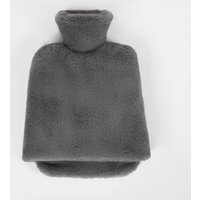 Teddy Fleece Hot Water Bottle Foot Warmer - Grey
