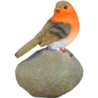 Robin on a Stone Resin Garden Ornament - Orange / 0.5kg