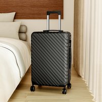 20'' Lightweight Hard Shell Suitcase with 4 Wheels - Black