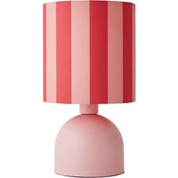 Miley Stripe Print Table Lamp with Drum Shade - Pink