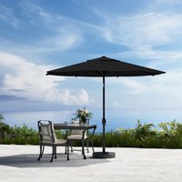 3M Garden Parasol Patio Umbrella Canopy with Base - Black