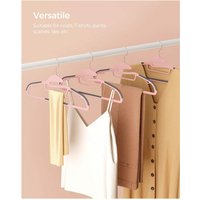 SONGMICS Non-Slip Plastic Hangers, Coat Hangers - Pink / 0.5cm / 1.68kg