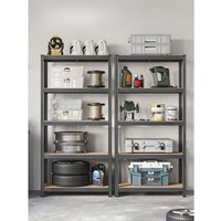 SONGMICS Heavy-Duty 5-Tier Shelving Unit, Adjustable Storage Shelf - Grey / 180cm / 1