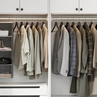 SONGMICS Wooden Hangers with Anti-Slip Trousers Bar - Bronze / Wood / 1.2cm / 2.4kg