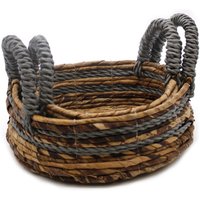 Banana Leaf Abuabu Raffia Basket Set of 2 Multicolor - Multicolor