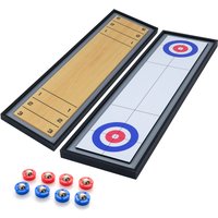 Portable Tabletop Shuffle Board Game - Black