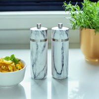 MasterClass Salt and Pepper Mill, Marble Finish, 17cm - Marble Finish