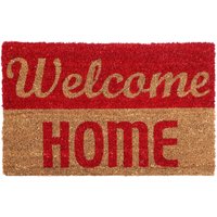 Filta Welcome Home Dual Colour Doormat - Red & Brown
