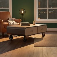 Village Loft 2 Drawer Coffee Table - Natural