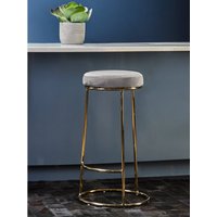 Manhattan Grey Velvet Tall Bar Stool - Grey