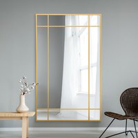 Wenestra Contemporary Wall Leaner Mirror - Gold / 180cm / 110cm