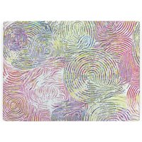 Swirling Paints Large Glass Worktop Protector - Kitchen Cutting Board - Pink