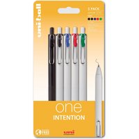 Uni-ball, Pack of Five Uni-ball One Intention Assorted Pens Uni-ball, Pack of Five Uni-ball One Intention Assorted Pens