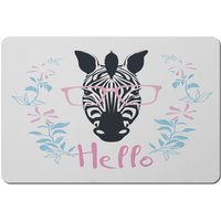 Hello Zebra Placemat - Pink