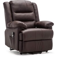 Loxley Electric Rise Recliner Armchair - Brown