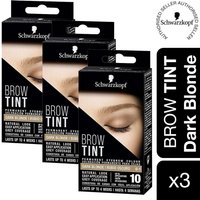 Schwarzkopf Brow Tint Professional Dark Blonde Permanent Eyebrow Dye Tinting Kit - Buy 3 - DarkBlonde / 6cm / 0.12kg