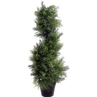 Best Artificial 2ft - 60cm Cedar Spiral Conifer Topiary Tree - Green