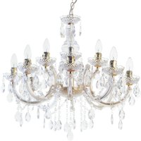 Marie Therese 12 Light Chandelier - Brass