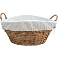 Open Top Light Steamed Laundry Basket - White