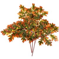Artificial Oak Tree Autumn Leaf Branches - Red Green