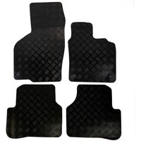 VW Passat B6 B7 2005 - 2015 Rubber Black Car Mats 4pc Set - Black