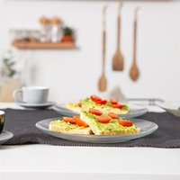 Lys Glass Dinner Plates - 235mm - Clear / 12