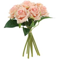 Artificial Arundel Rose Bouquet - Peach