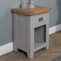 Oak Nightstand Bedside Cabinet - White