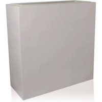 Grey Tall Trough Outdoor Planter With Insert - White