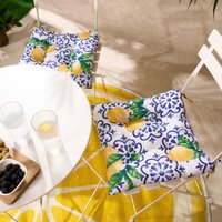 Lemon Outdoor Garden Seat Pads - Yellow
