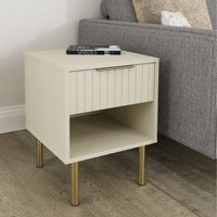 Nervata Lamp Table - Ivory
