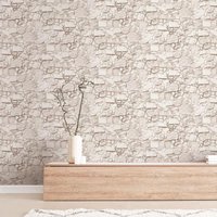 Beach Stone Natural Wallpaper Realistic Design Stylish Feature Wall - Neutral