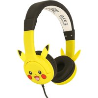 Pikachu Childrens Headphones with Moulded Ears - Yellow