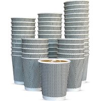 8oz Disposable Coffee Cups 3PLY VIP Designed Paper Cup - Black / 200