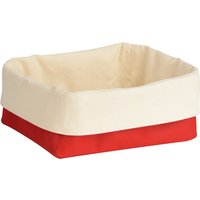 Red And Cream Folded Design Small Bread Basket - Red