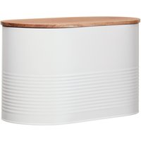 Alton Cream Bread Bin With Acacia Wood Lid - Natural, Cream