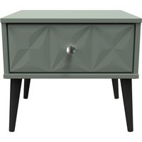 Pixel Ready Assembled 1 Drawer Bedside Cabinet with Legs - Reed Green