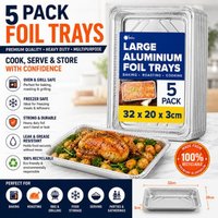 Aluminium Foil Baking Tray - Silver / 5