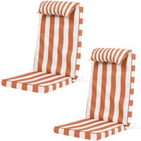 High Back Seat Pad 2 Pack, Deck Stripe - Chocolate