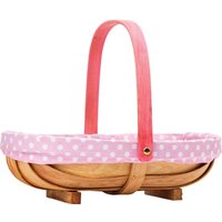 Trug Basket Softwood Dotty Pink - Pink