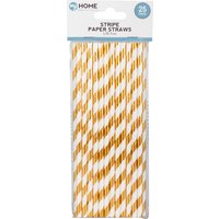 Pack of 25 Striped Paper Straws