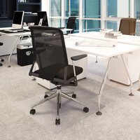 Advantagemat PVC Lipped Chair Mat - Clear / 2.8kg / 90cm x 120cm / 1m