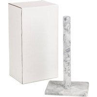 Homiu Paper Towel Holder Marble Kitchen Roll Stand - White