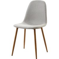 Teamson Home, Versanora Set of 2 Light Grey Kitchen Dining Chairs - Grey Teamson Home, Versanora Set of 2 Light Grey Kitchen Dining Chairs - Grey