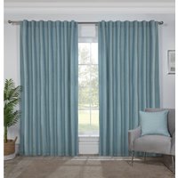 Divante, Cambridge Tab Top Curtains - Duck Egg / 168cm / 229cm Divante, Cambridge Tab Top Curtains - Duck Egg / 168cm / 229cm
