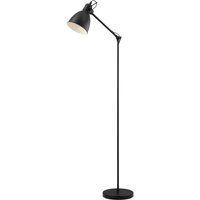 EGLO Priddy Steel Black Adjustable Floor Lamp - Black
