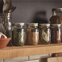 Mason Premium Glass Preserving Jars - Clear / 4 / Regular Mouth