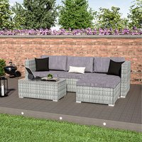 Hampton 4 Seater Garden Furniture Set - Grey