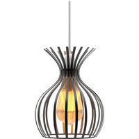 Industrial Cage Light Shade Ceiling Pendant - Black