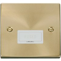Satin Brushed Brass 13A Fused Connection Unit - White
